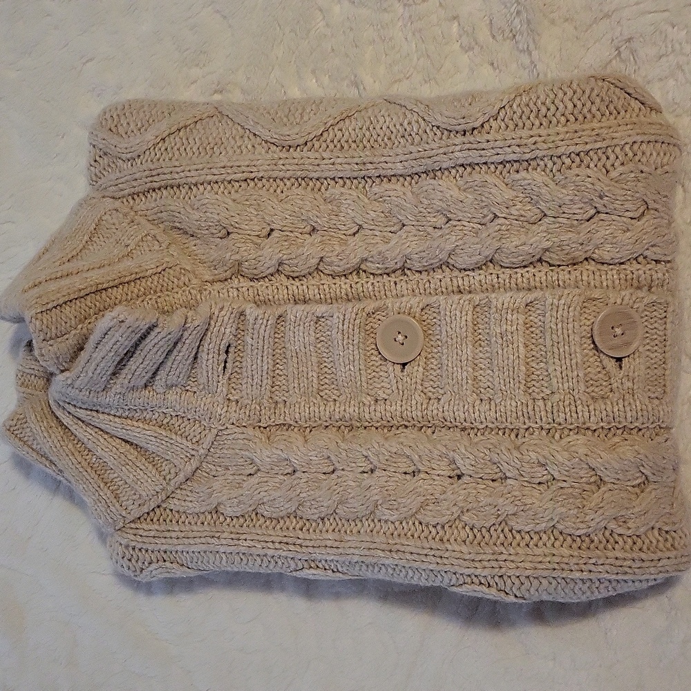 Ruff Hewn Beige Fireside Cuddle Up Cable Knit Cardigan - Picture 7 of 11